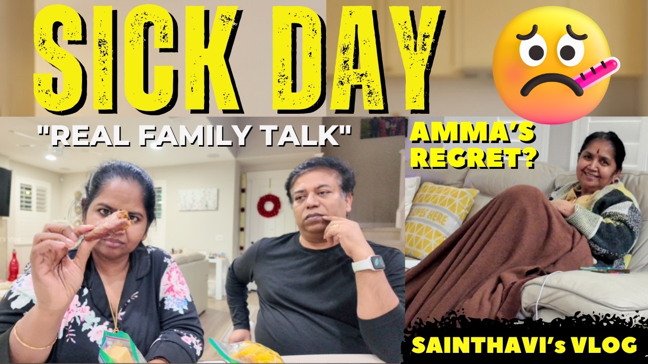 Slow Sick Day 😷  Candid Moments | Home Vibes with Family ❤️ Sainthavi's Vlog