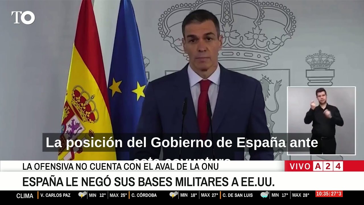 🌍 PEDRO SÁNCHEZ DESAFÍA A DONALD TRUMP Y REFORZÓ SU POSTURA ANTI-GUERRA