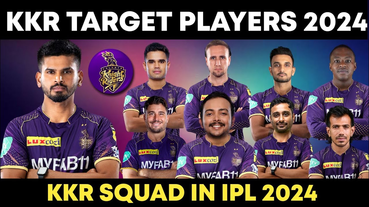 KKR TARGET PLAYERS 2024 | KKR SQUAD 2024 | IPL 2024 KKR TEAM