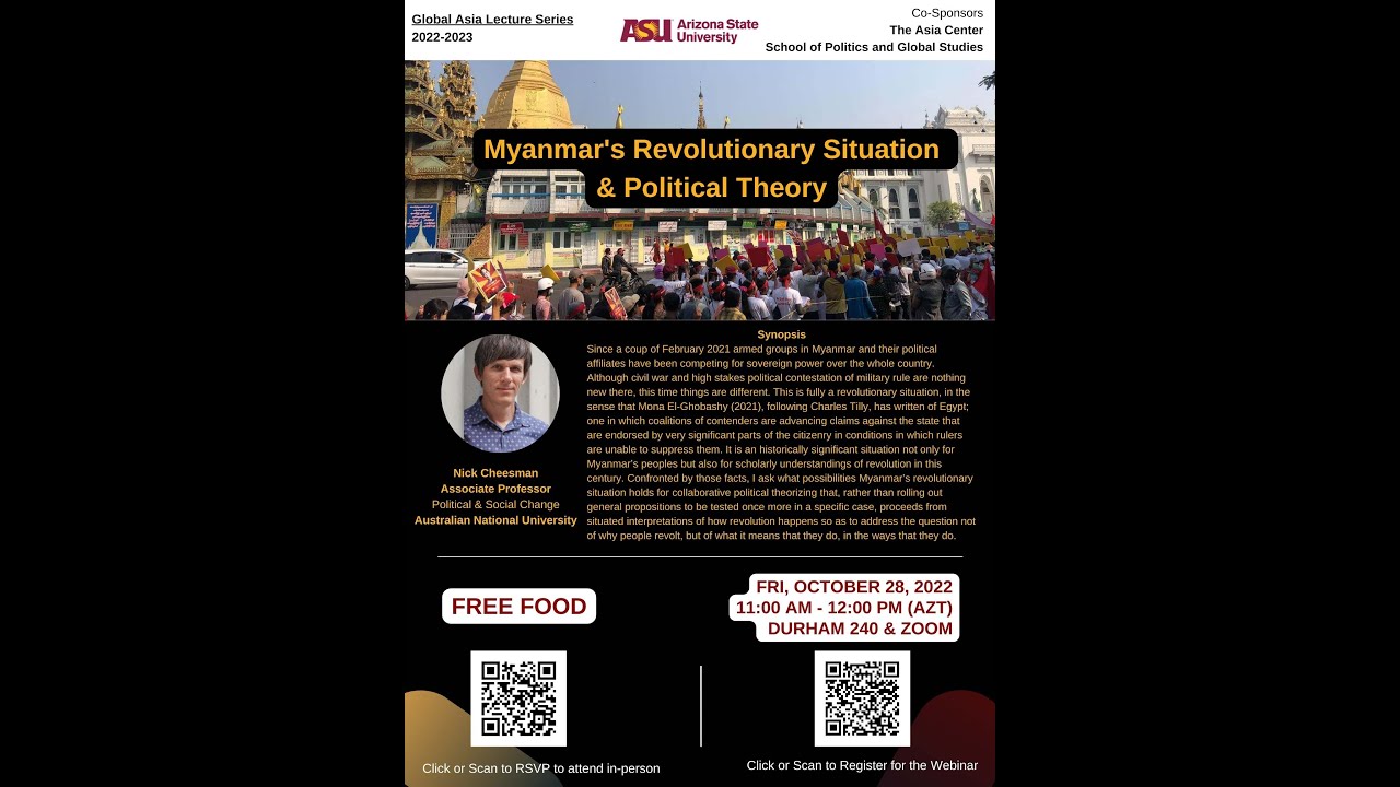 Global Asia Lecture Series: Myanmar's Revolutionary Theory and Political Situation