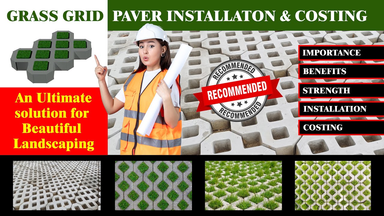 Grass Grid Paver Installation And Costing | Grass Grid Paver | Concrete Paver Tile | Parking Tile