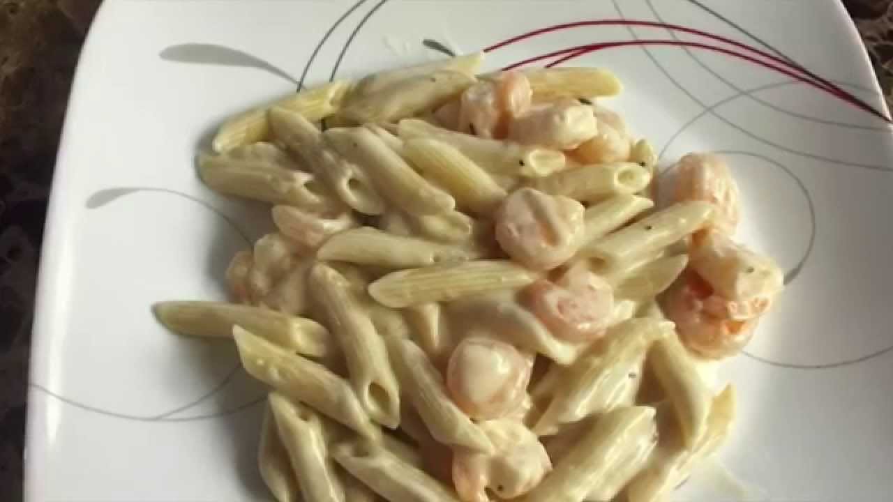 Pasta Alfredo con Camarones receta EXPRESS