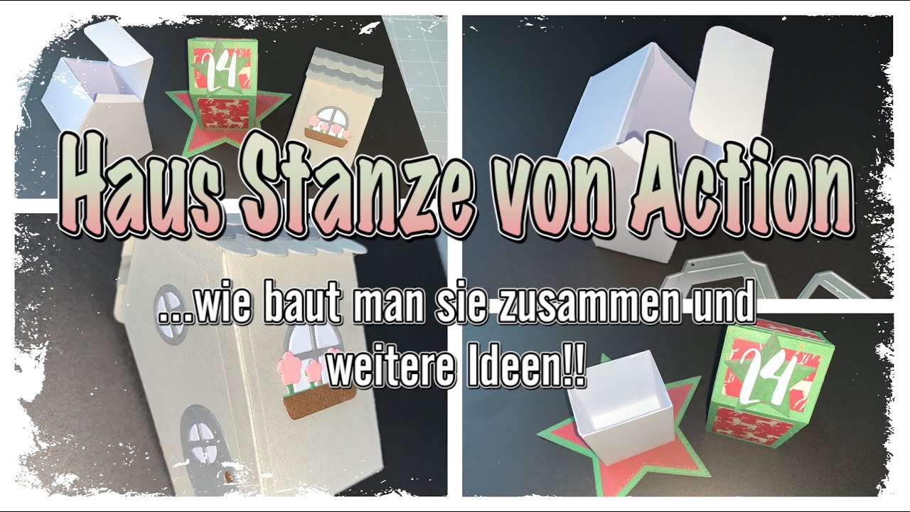 Tutorial/Anleitung Haus Stanze von Action, 3 Ideen, Action Haul, DIY basteln mit Papier