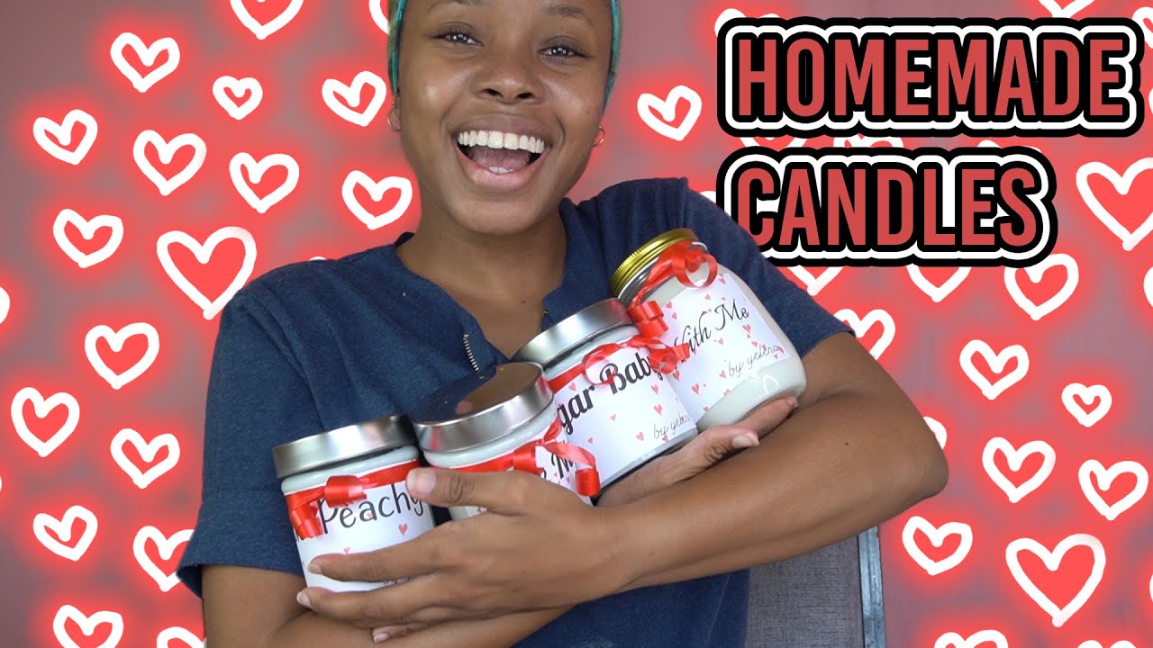 VALENTINE's DAY GIFT IDEA - CANDLE MAKING!! || HOME MADE CANDLES || MUAH by YELENA