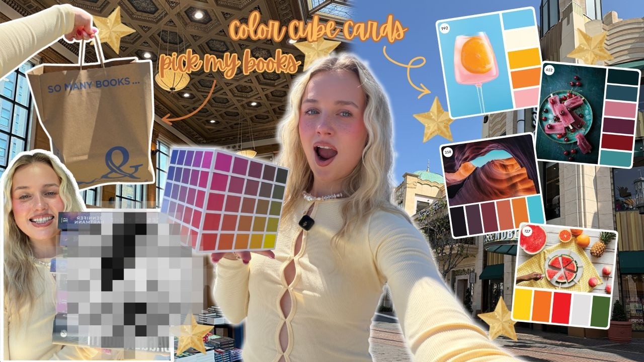 Цветовой куб выбирает книги для меня / Влог из Barnes & Noble 📚🎨