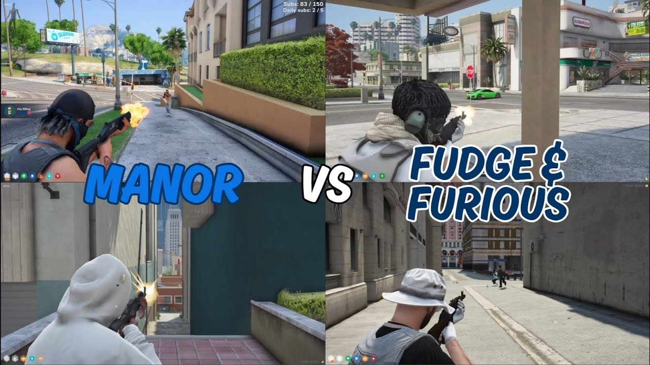 Manor vs Fudge & Furious At Pink Cage (Multi POV) | NoPixel 4.0 GTA RP