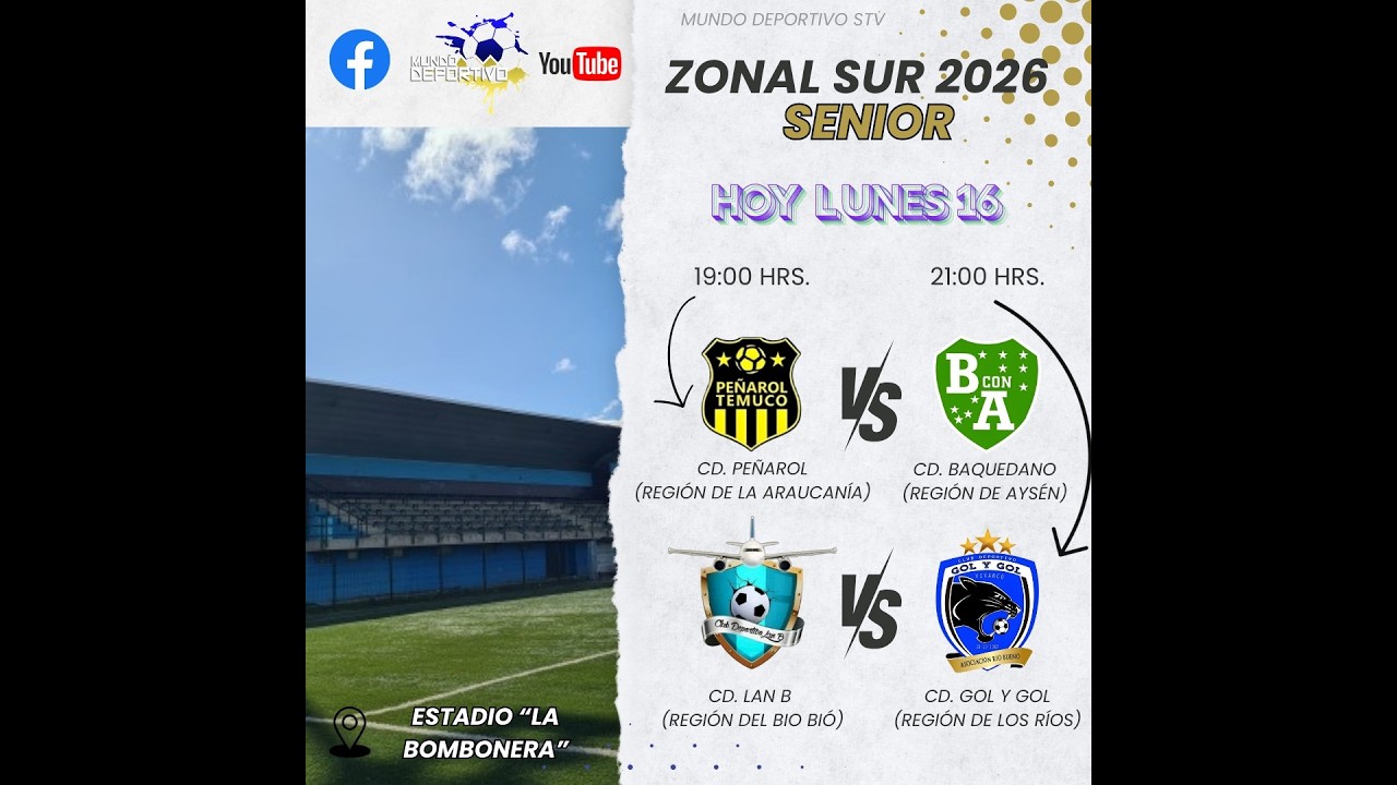 ZONAL SUR 2026|CATEGORÍA SENIOR|SEDE LA BOMBONERA 18 DE SEPTIEMBRE