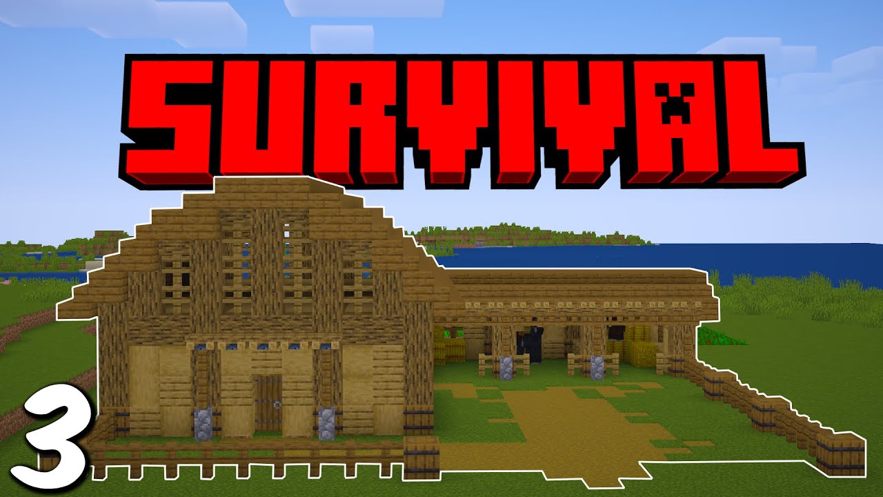 Ahır Yapımı Ve Tarla Düzenlemesi! | Minecraft Survival Bölüm 3