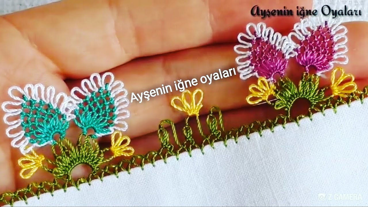 367.Model Kolay ve gösterişli çok güzel iğne oyası modeli anlatımlı yapılışı