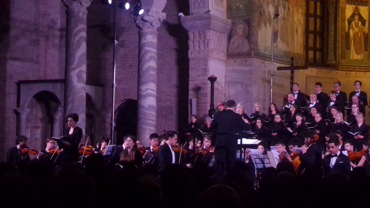 Requiem music Mozart conductor Paolo Olmi & Young Musicians European Orchestra at S. Apollinare (Ra)