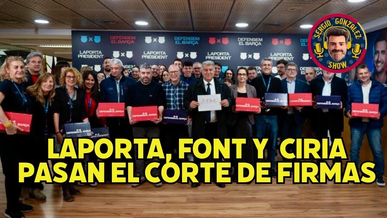 LAPORTA, FONT Y CIRIA PASAN LAS FIRMAS. RECHAZAN LA DENUNCIA CONTRA LAPORTA. ¿HABRÁ REMONTADA?