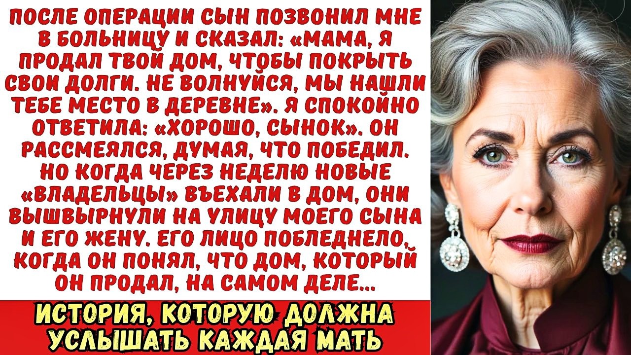 Сын продал мой дом, пока я была в больнице. Но он не знал, что я сделала за день до этого…