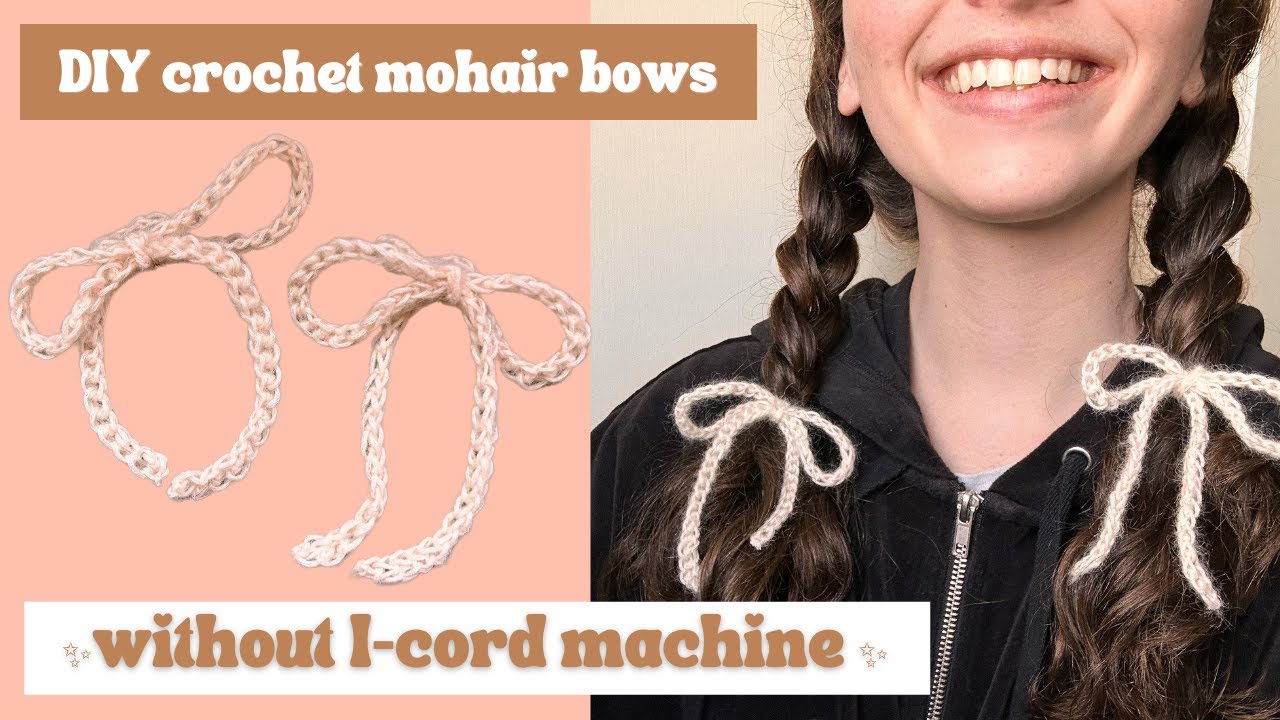 Beginner Crochet Mohair Hair Bows (WITHOUT an I-cord machine)