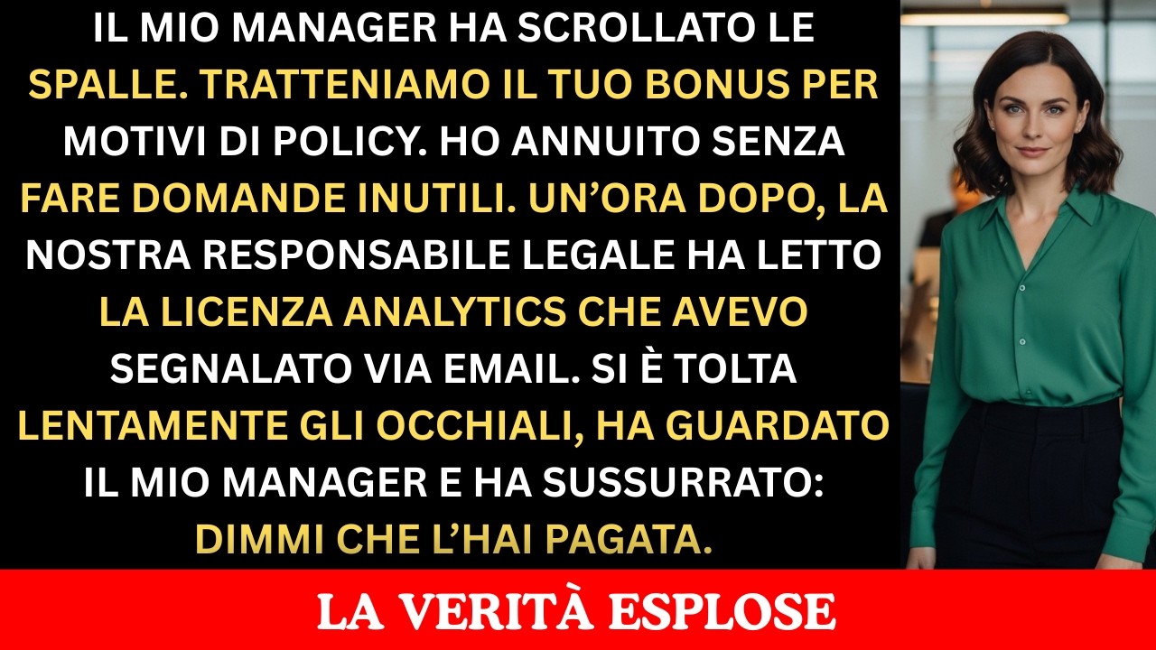 Il Mio Capo Mi Ha Rubato il Bonus. Ho Attivato la Clausola di Licenza che Ha Spento la Loro Analisi💼