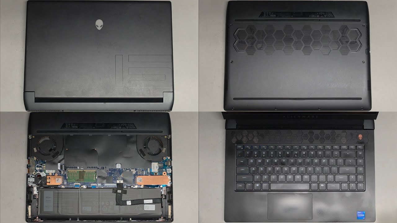 Dell Alienware m15 R6 Disassembly RAM SSD Hard Drive Upgrade Battery Replacement Repair Quick Look