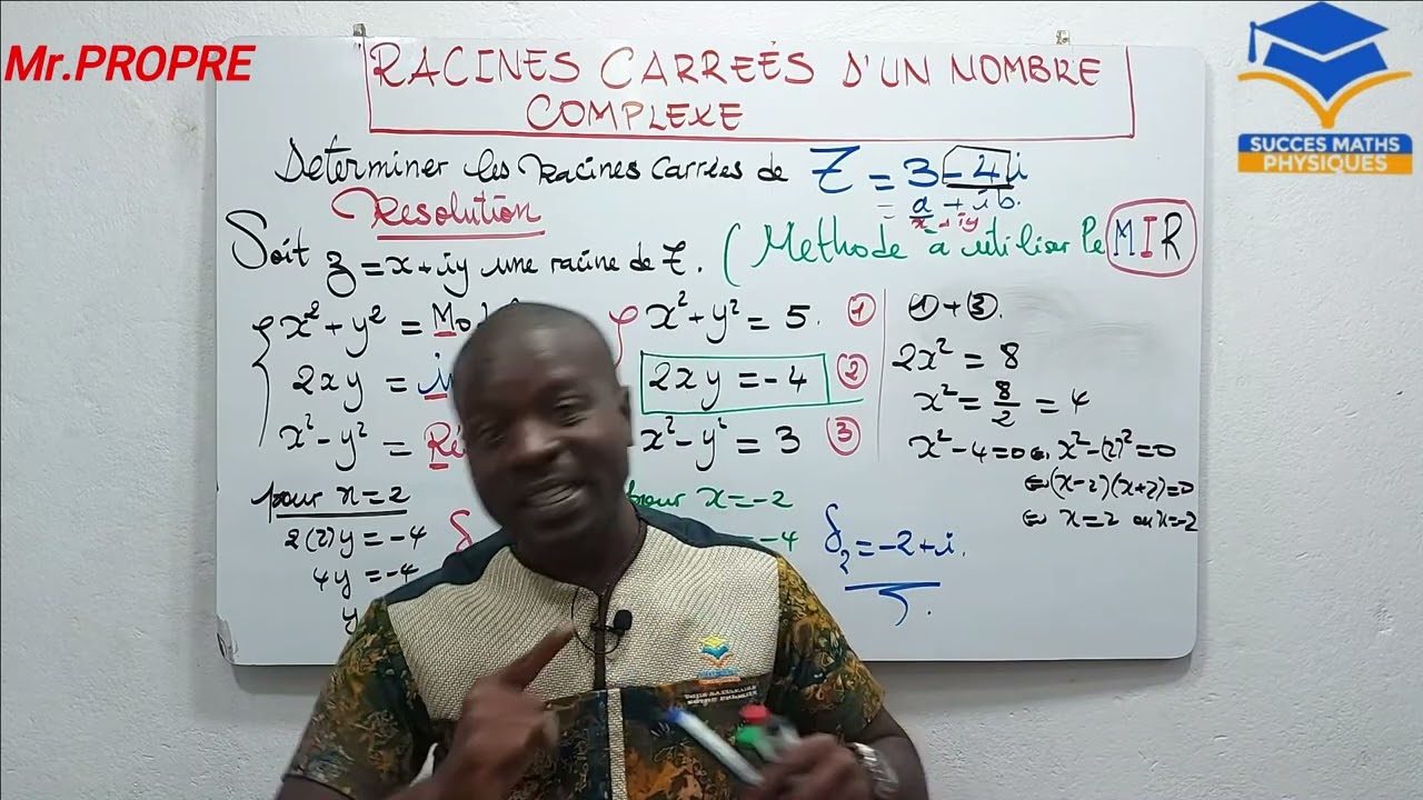 Racines carrées d'un Nombre Complexe( Tle)