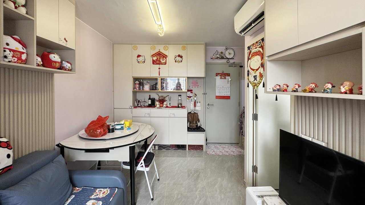 公屋2-3人單位間1房裝修家俬實拍。#居屋 #公屋 #interior #home #裝修風格 #香港裝修 #家俬訂造