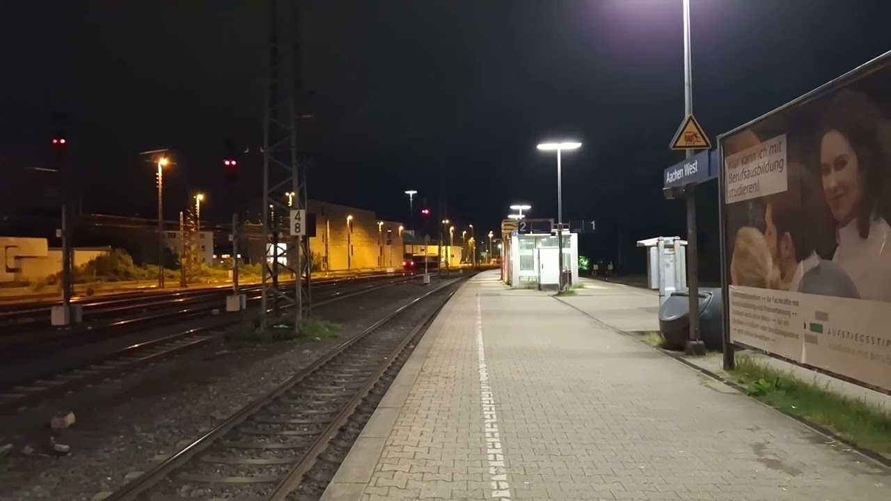Eisenbahnverkehr am Nacht, Aachen Westbahnhof 5/5/2024