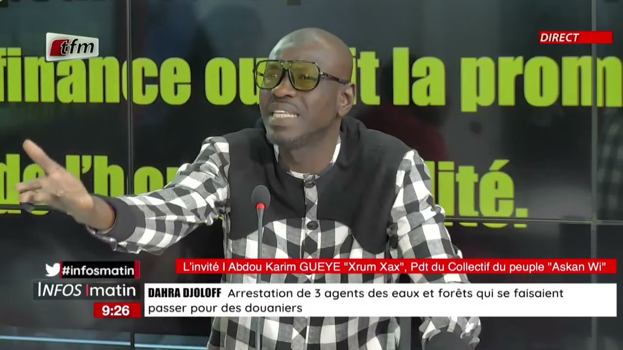 l'invité d'infos matin | Abdou Karim GUEYE 