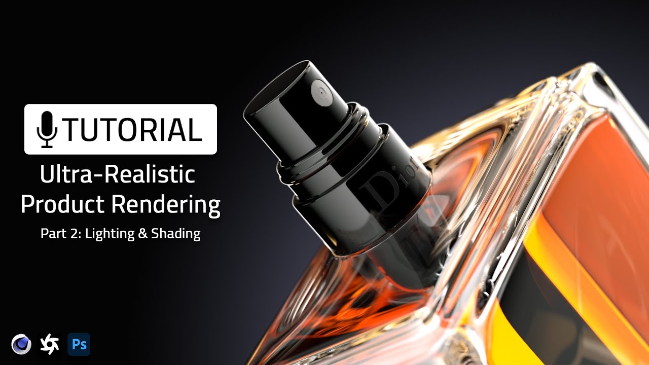 Photorealistic 3D Product Rendering | Perfume | Part 2 Lighting & Shading