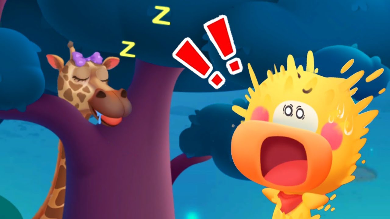 Why Do Giraffes Sleep Standing Up? Kiki & Quacky's Adventures #45 - How Animals Sleep? Babybus Game