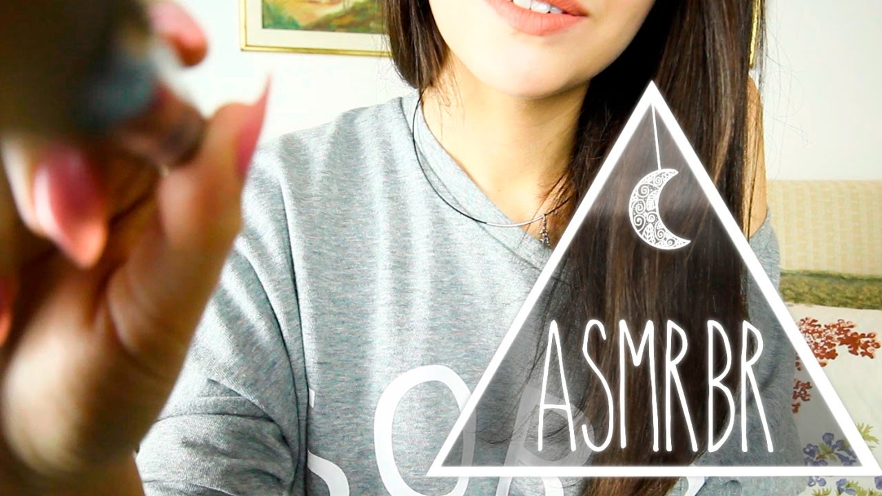 [ASMR PORTUGUÊS] Pincéis na Tela & Mouth Sounds (Camera Brushing and Touching,  Microphone Brushing)