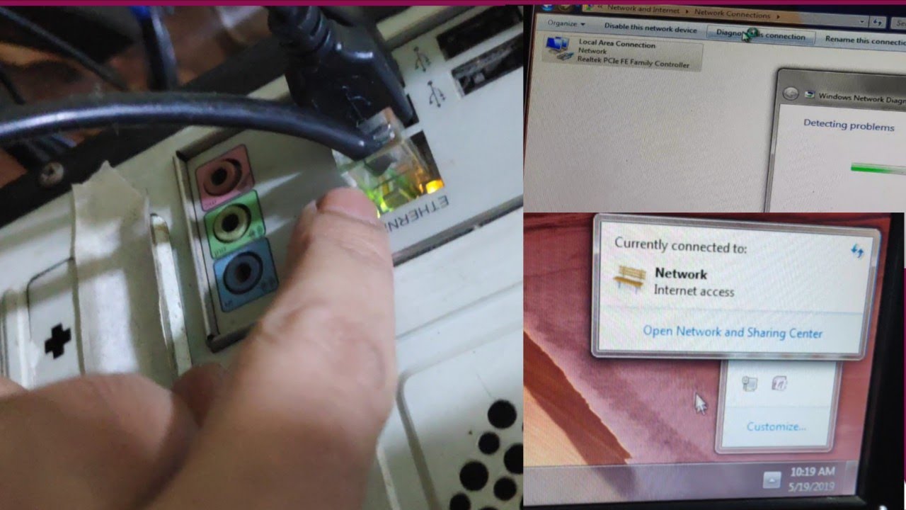 How to connect internet cable with computer pc laptop, internet cable computer se kaise connect Kare