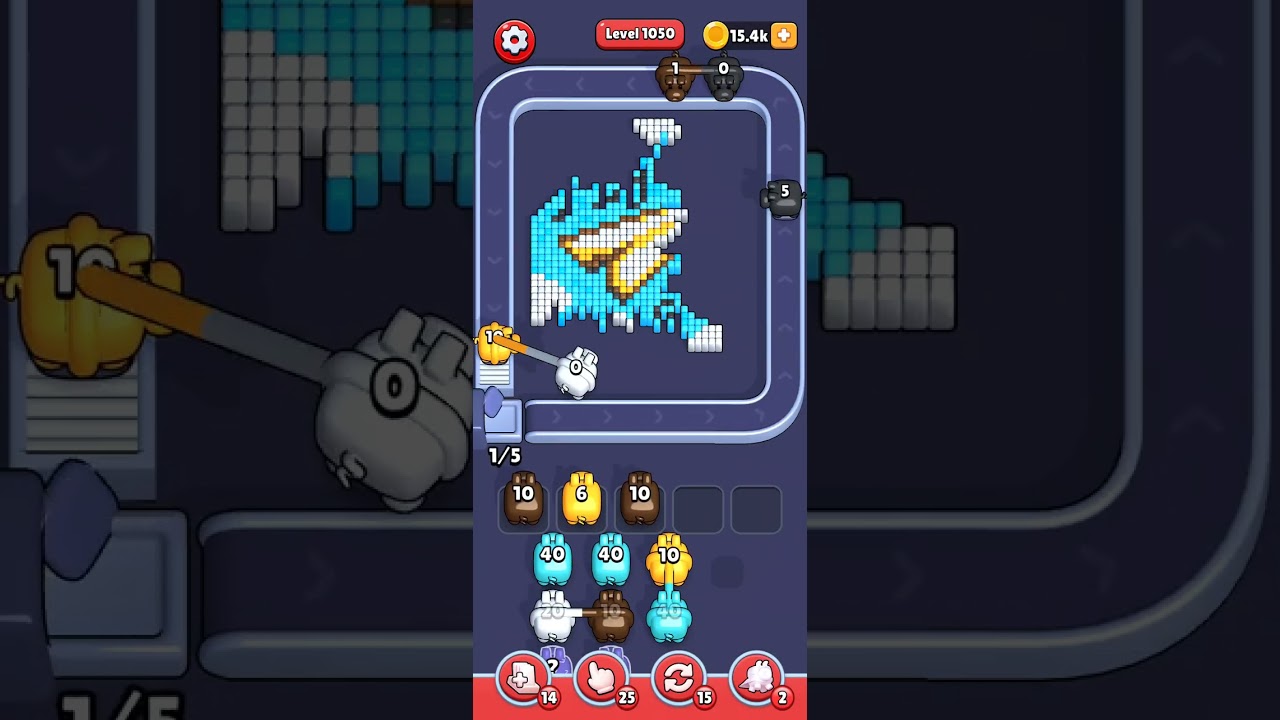 Pixel Flow Level 1050 Solution No Commentary 