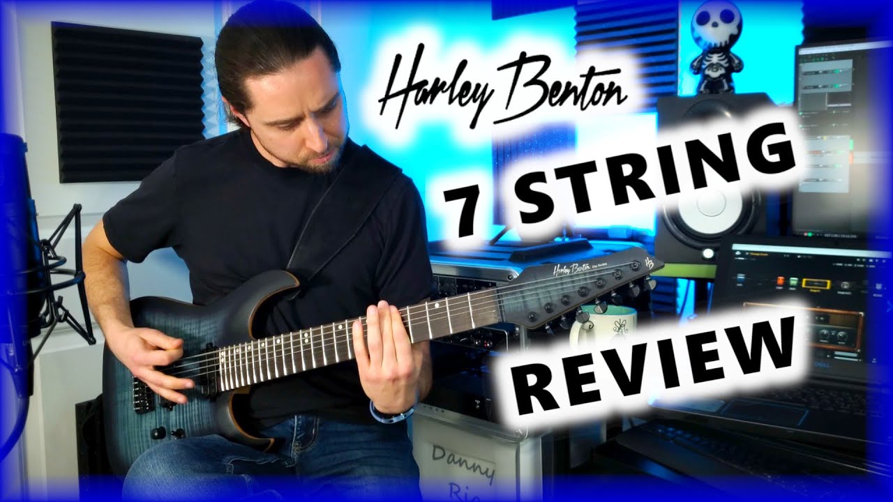 Harley Benton 7 String Guitar Review - Amarok-7 BKBL Flame Burst - BIAS FX 2 #electricguitar #review