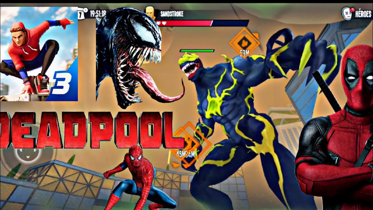 😎This is how Dead Pool presents itself with Venom Spider fight 3 🎮