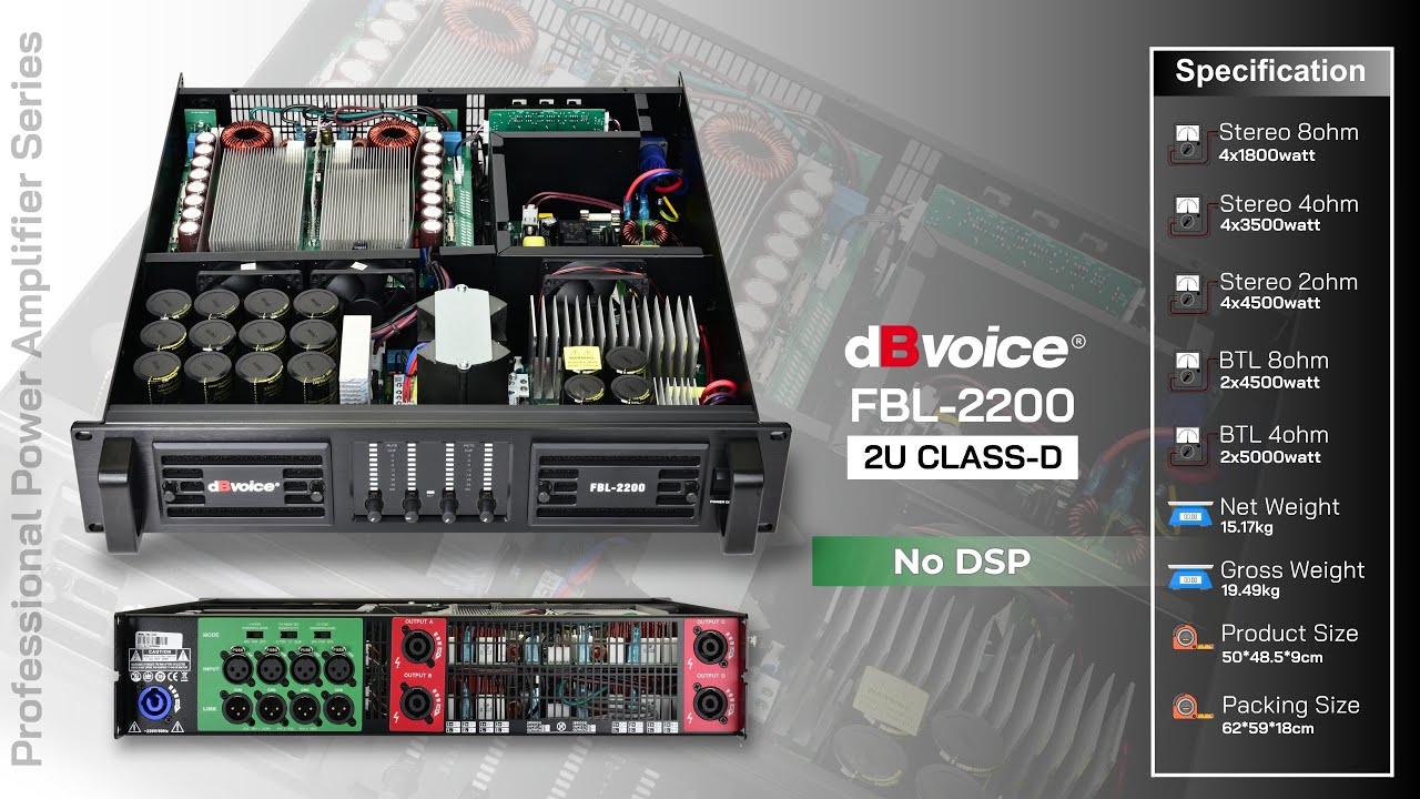 Power Amplifier Jagonya Clarity Kelas-D 4x1800Watt | dBvoice FBL-2200 No Dsp