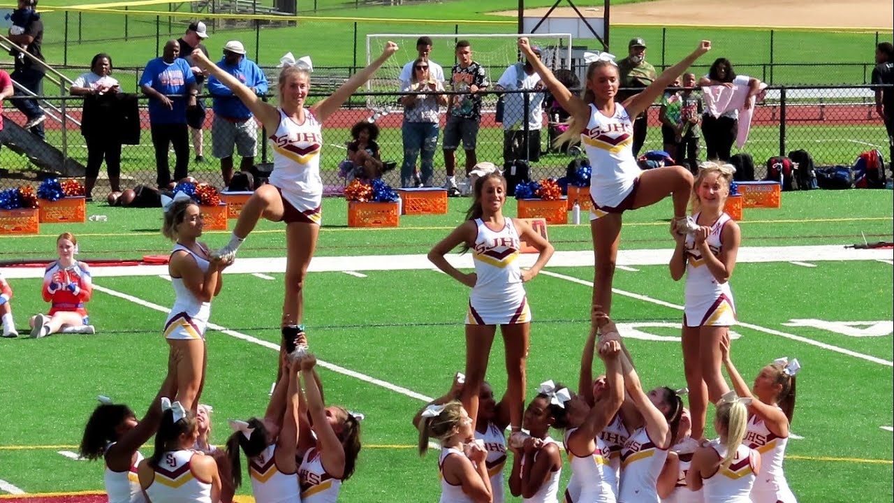 St  Joseph Cadet Cheer Team Performs at Football Halftime vs Danbury - Saturday September 11, 2021