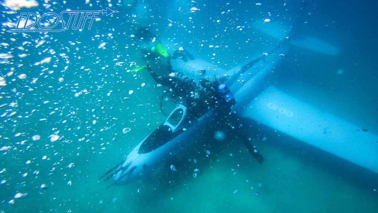 Sinking a Soko J-21 Jastreb Attack Jet - Jelinak Bay - Croatia
