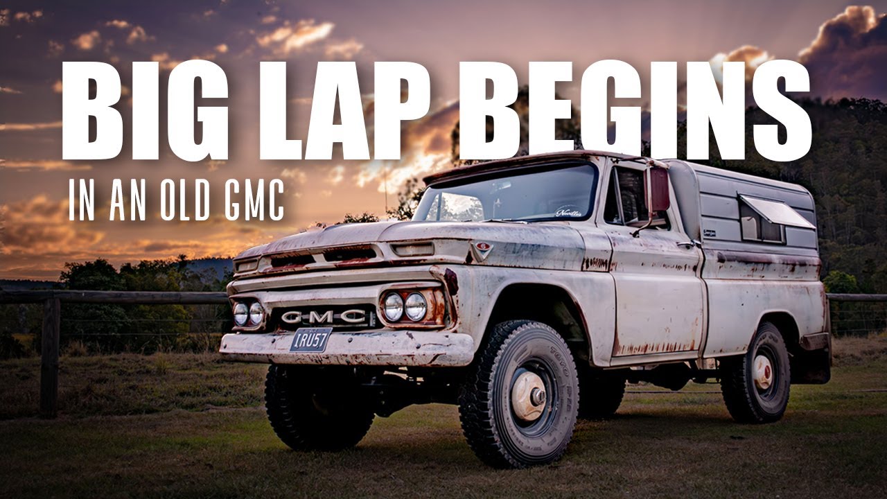 Starting our road trip around Australia in a 1966 GMC pickup truck