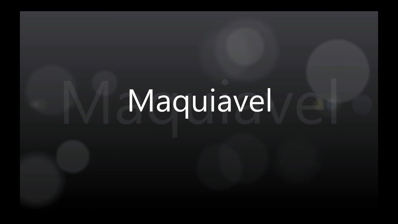 O pensamento de Maquiavel no livro 