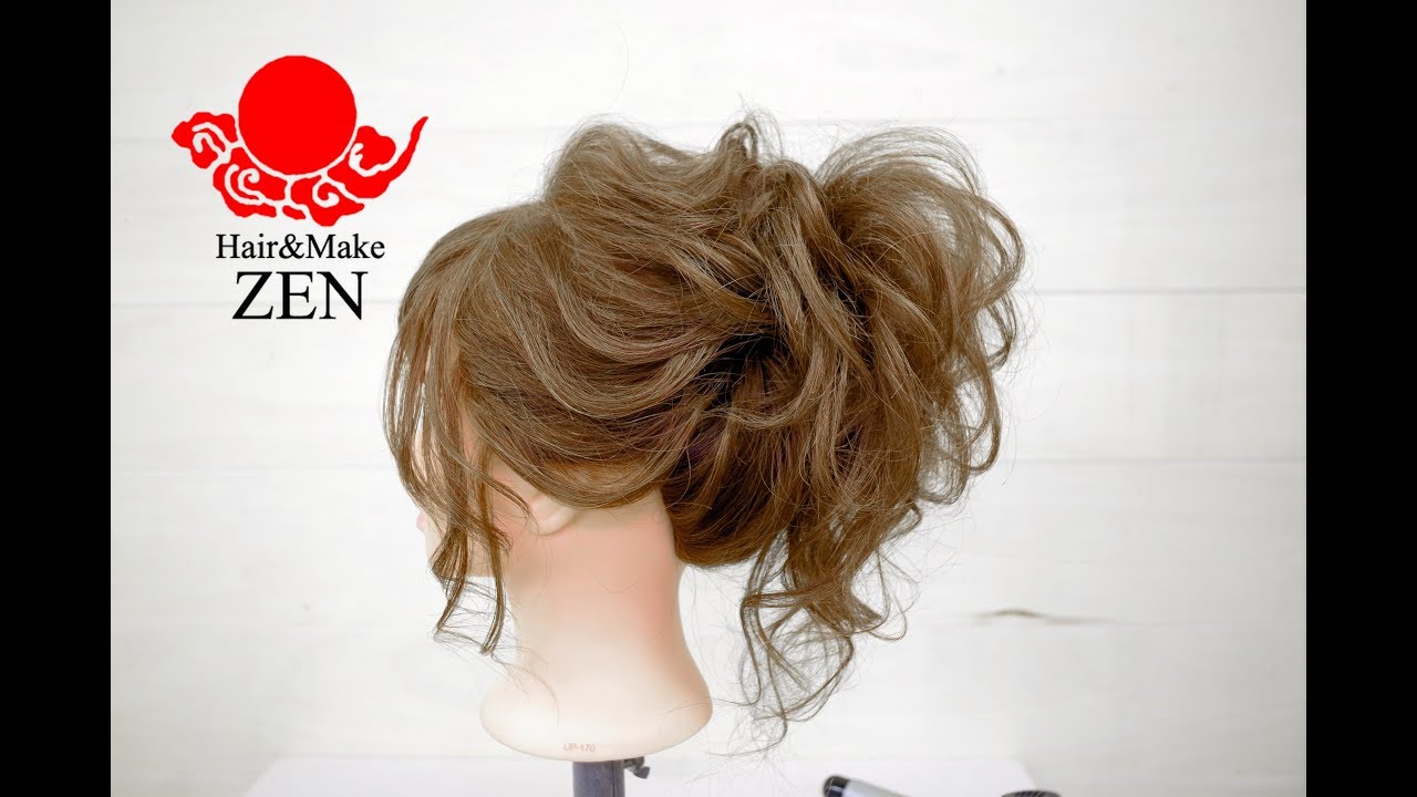 ミドルポニーという夏の快適ヘアアレンジ ZENヘアセット101mid ponnytale hairarrange tutorial