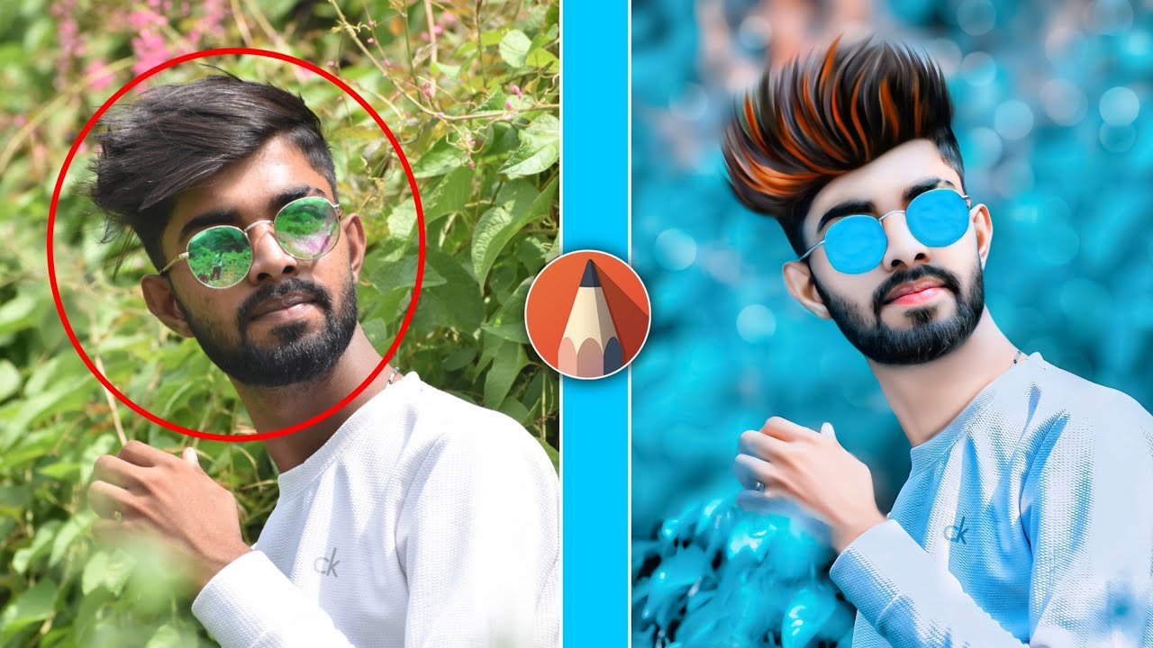 Hair Style Face Smooth + CB Background Photo Editing | Face smooth Editing | Sketchbook Editing