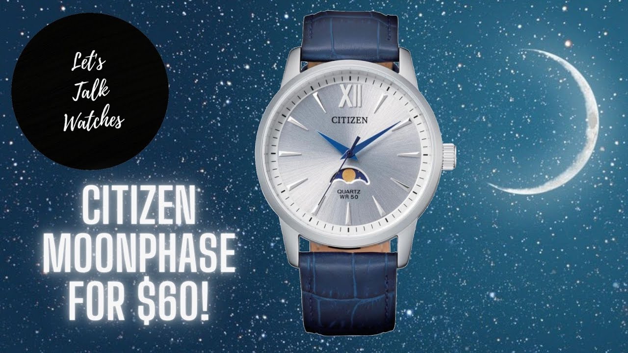 $60 Citizen With A Moonphase Complication!!! AK5000-03A