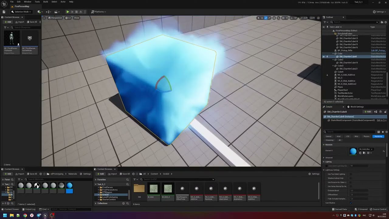 UE5 Niagara Grid2d Smoke Outline
