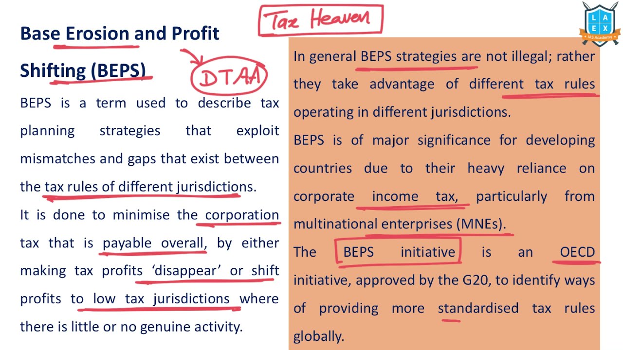 What is BEPS ? || Base Erosion and Profit Shifting  అంటే ఏమిటి? || La Excellence