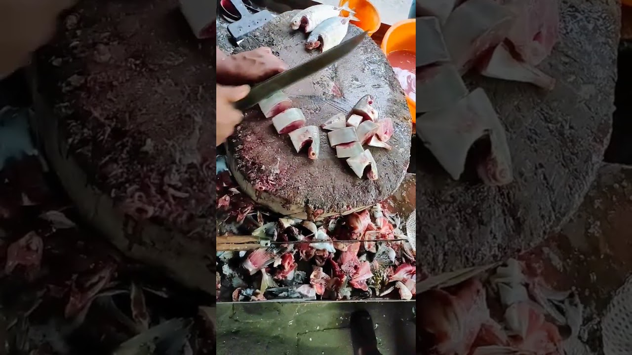 Yellow Spotted Trevally Fish Cutting Skills & By Expert Fish Cuttings #shorts