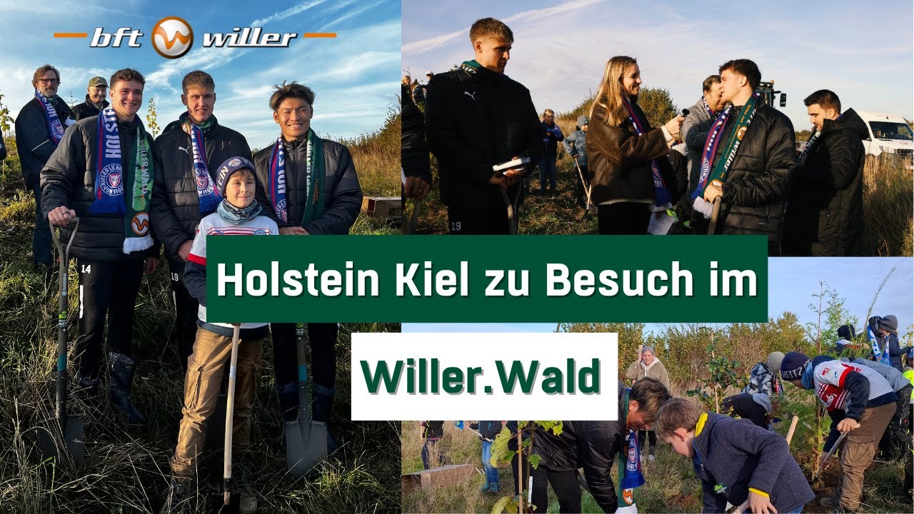 Bundesligaspieler tauschen Fu&szlig;ball gegen Spaten || Pflanz den Willer.Wald