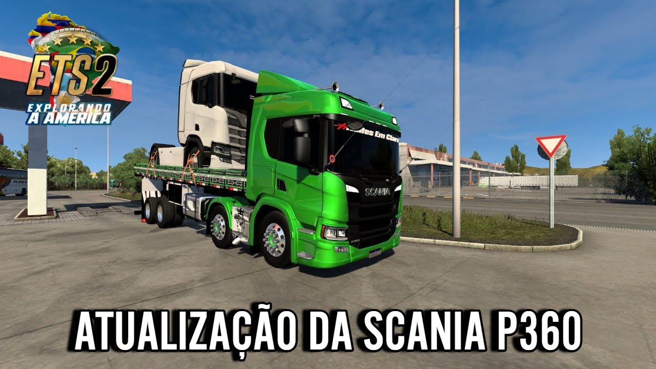 ETS2:SCANIA P360 ATUALIZADA NA VERSÃO 1.53 AGORA COM CAIXA DE BATERIA CROMADA E TANQUE QUADRADO .
