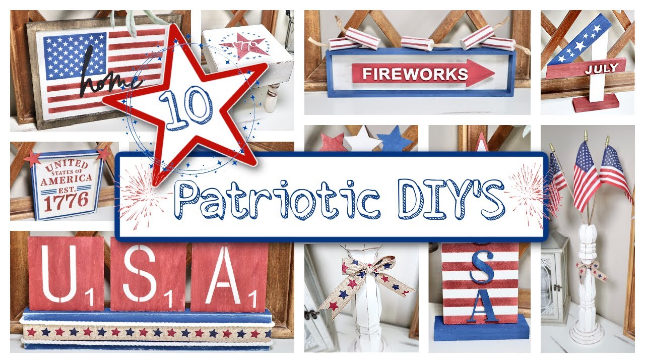 10 *MUST SEE* Patriotic Decor DIY'S | Budget 4th of July Decor 2023 | Rustic Farmhouse Decor