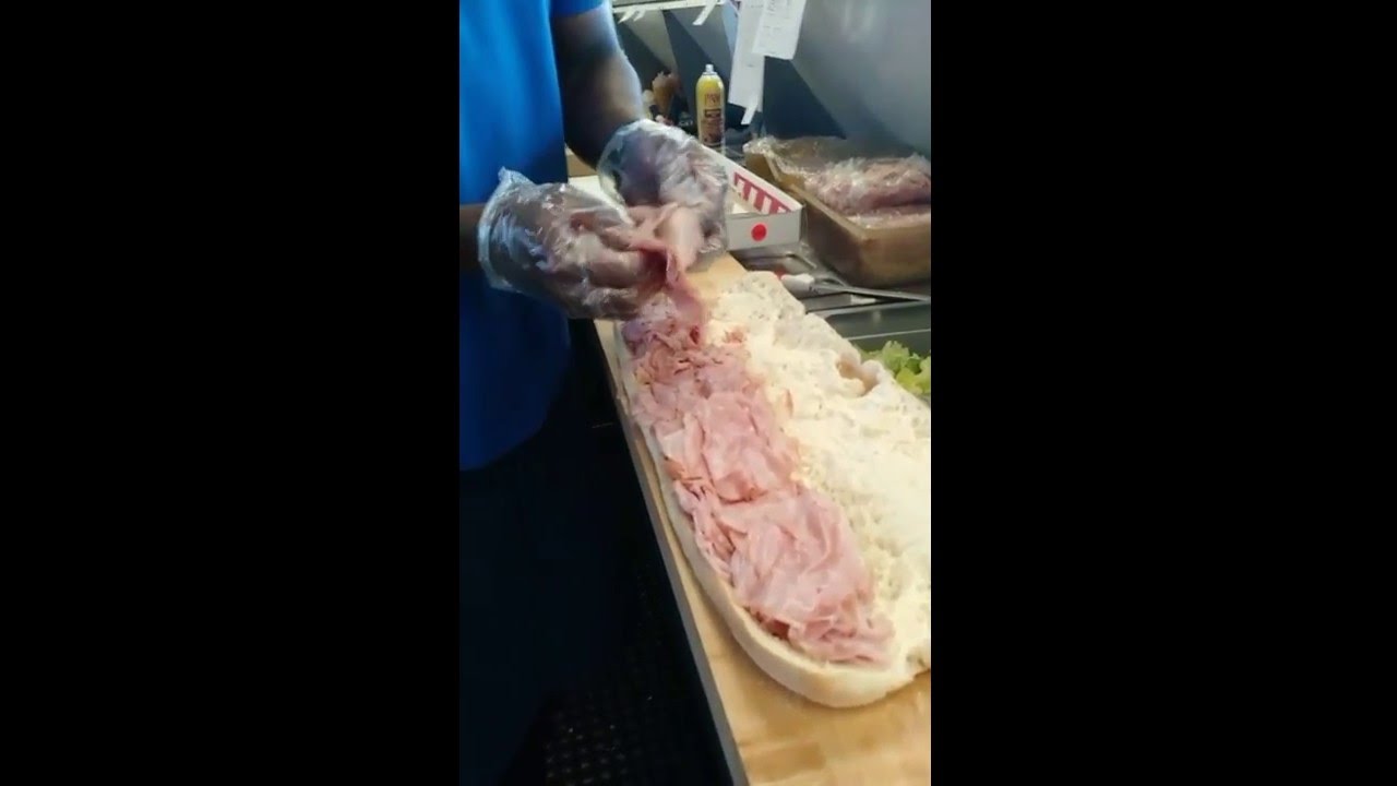 Behind the counter at Shortstop Deli