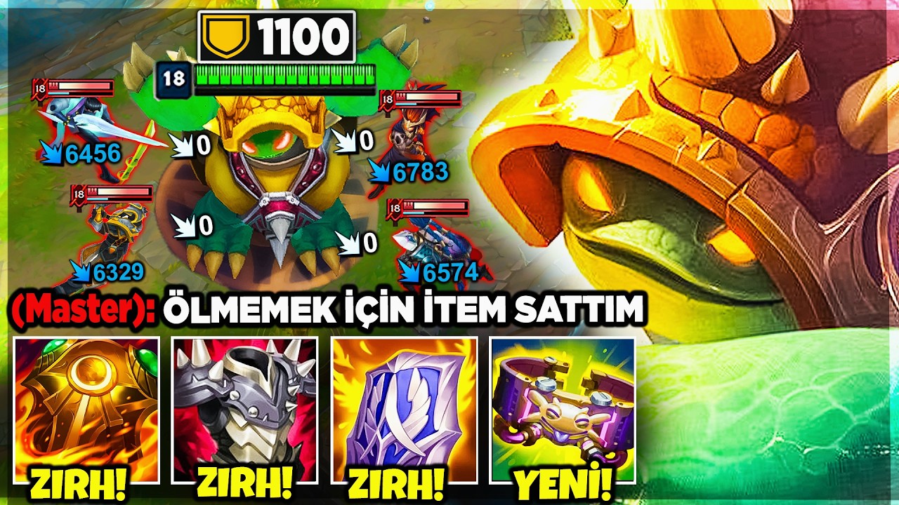 1100 ZIRH RAMMUS VS 5 AD ŞAMPİYON !! SEZON 16'NIN EN İYİ BUILDI !!