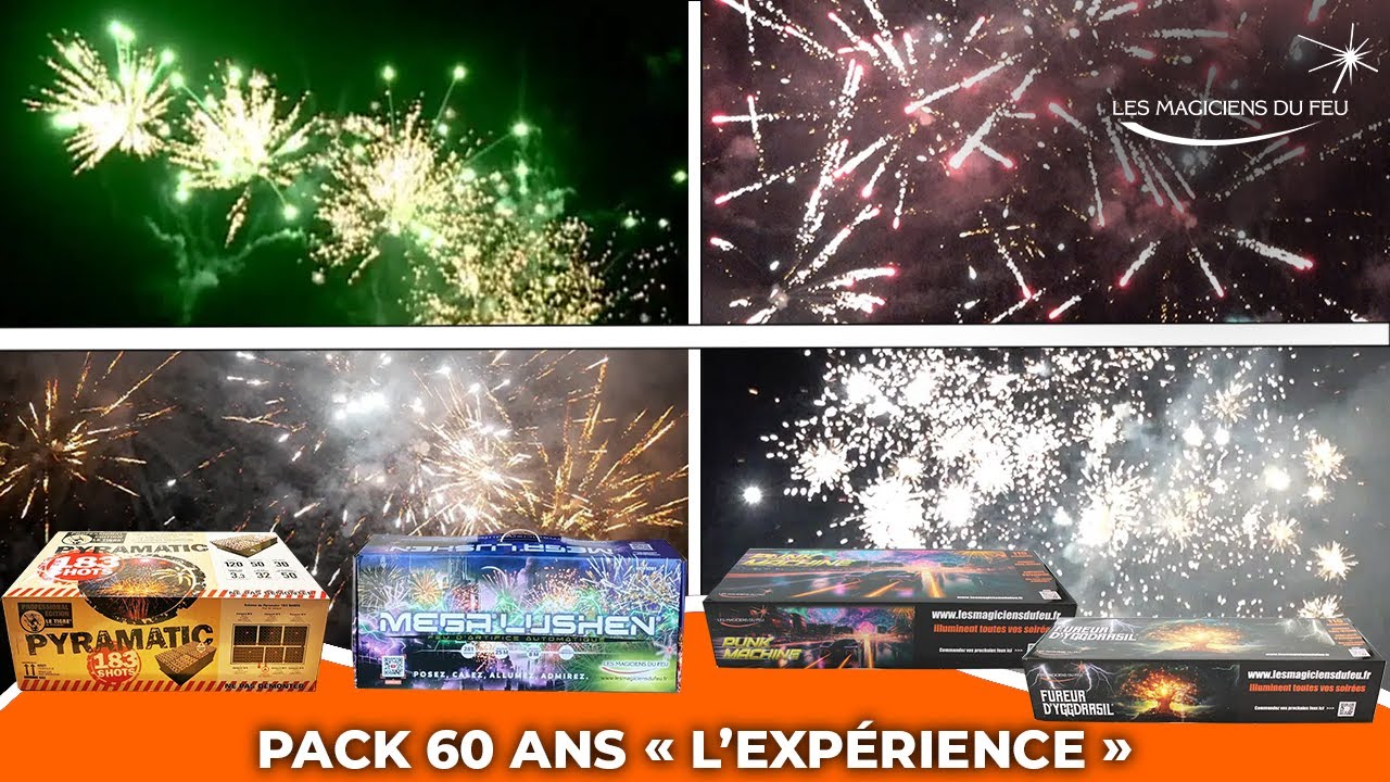 Pack feu d'artifice complet 60 ans - L'exp&eacute;rience