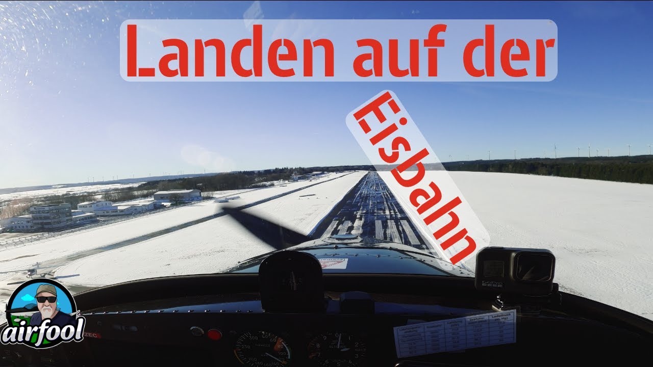 Landen auf der Eisbahn