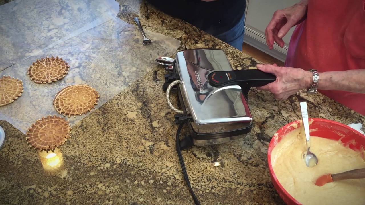 How to Make Pizzelles - With Mary Campisi and Verna (Mom)