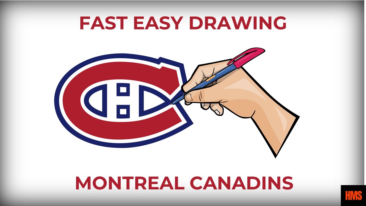Easy Drawing | Montreal Canadiens logo / How to Draw NHL Team Logos